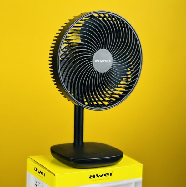 Awei- F23- Portable- USB Rechargeable -Desk- Fan