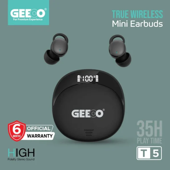 Geeoo T5 TWS Touch Control Mini Earbuds