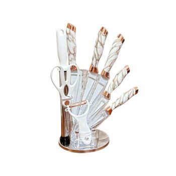 Grain Rain Knife Set With Revolving Stand