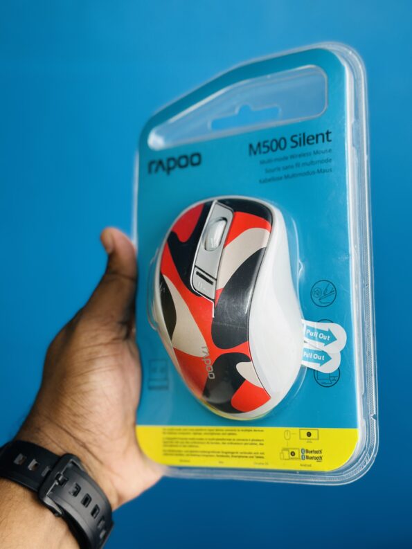 Rapoo M500 Red Silent Multi-mode Wireless Optical Mouse
