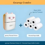 Gearup Thermal Printer & Thermal Paper Rolls Combo