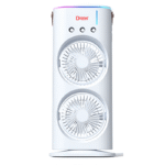 Disnie DRMF-63USB Rechargeable Double Head Portable Mini Air Cooling Mist Fan